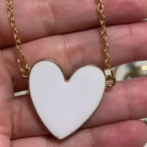 White Heart Necklace